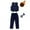 B Type Navy Blue Vest 3 Sets, variant on FLMEI Kids Teen 3Pcs Suit Set for Boys Fleece Formal Suit Set Kids Wedding Suits for Boys Slim Fit Suit Little Big Boy Tuxedo Set for 5-16Y