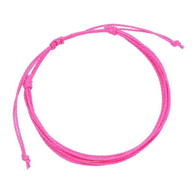 Qarigey trenzada de cordón de cera, joyería estética Multicolor ajustable, pulseras bohemias enceradas, cuerda de mano, playa Universal para Ropa, zapatos y accesorios Miscelánea Rosa roja Qarigey AP010276-02