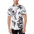 thumbnail image 1 of INC Camisa con botones geométricos para hombre, blanca, XXX-Large, 1 of 1