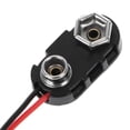 thumbnail image 3 of PP3 9V Battery Clip Connector I Type Tinned Wire Leads 150mm Black Red, 3 of 8
