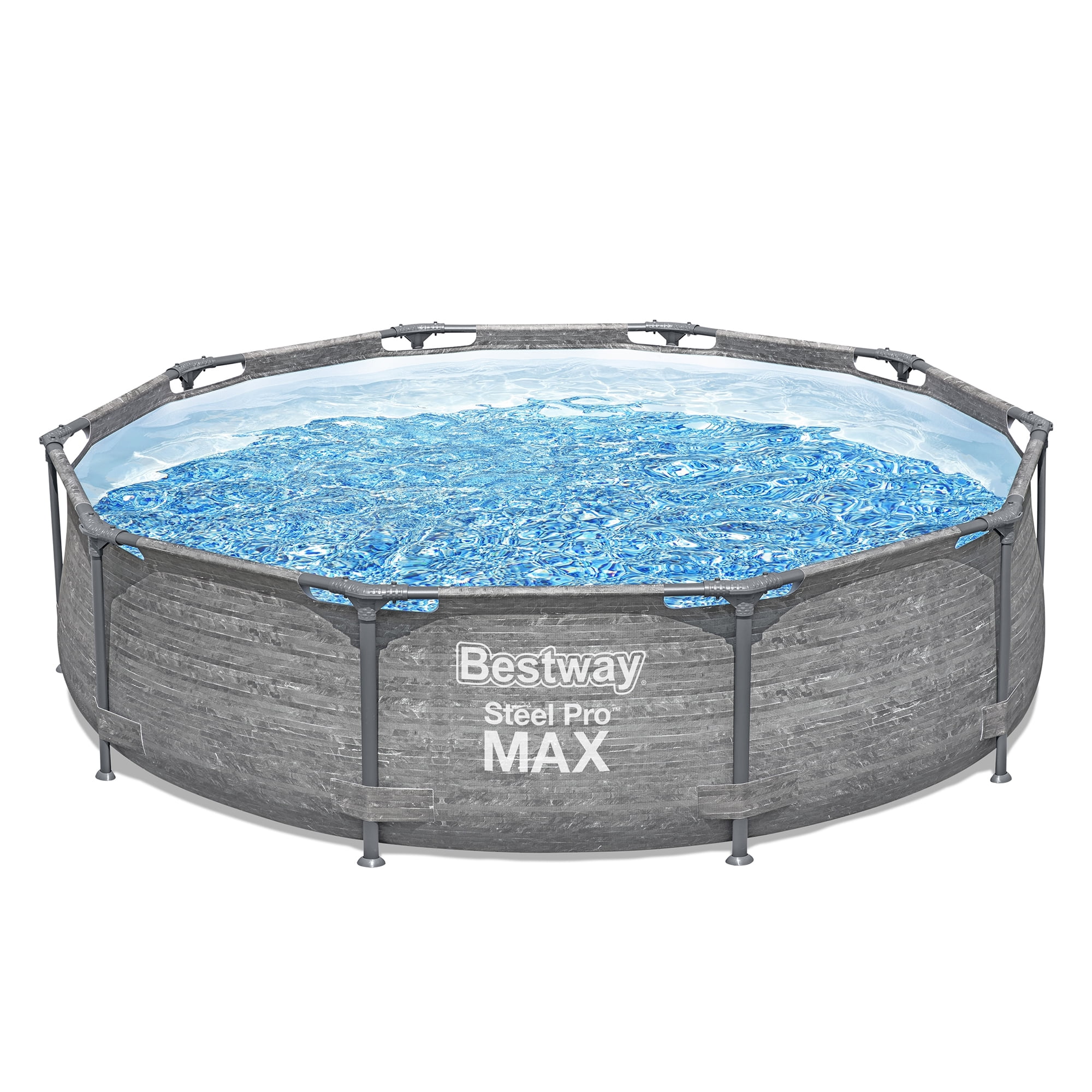 Bestway Steel Pro MAX 10' x 30" Metal Frame Above Ground Pool Set w/ Filter Pump
