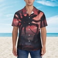 thumbnail image 2 of Fotbe Giant Monster Over City Hawaiian Shirt for Men Unisex Summer Beach Casual Short Sleeve Cotton Linen Button Down Shirts-3X-Large, 2 of 5