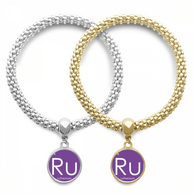 Chestry Éléments Période Table Transition Métaux Ruthénium Ru Amant Bracelet Bracelet Pendentif Bijoux Couple Chaîne