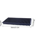 thumbnail image 3 of YaoZQ 3-Pack 200 Cell Seed Starter Trays, 21.3x11" Black Plastic Germination Station for Greenhouse Vegetables, Reusable Nursery Plug Flats Kit, 3 of 6