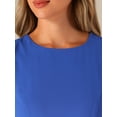 thumbnail image 5 of DARING DIVA Flowy Midi Lantern Fall Winter Dress XS Royal Blue, 5 of 6