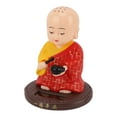 thumbnail image 1 of Solar Little Monk Figurine With Built In Solar Panel, Funny Statue Ornament For Office Car Home, 1 of 8