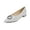 Silver, variant on XYD Women Graceful Crystal Circle Pointy Closed Toe Flat Heel Slip On Office Dressy Shoes Size 7 Purple