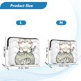 thumbnail image 4 of FORMRS 13-13.3 inch Laptop Sleeve Case Soft Carrying Quilted Computer Bag Cover, Green Cute Cat, 4 of 7