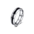 thumbnail image 1 of Men Women Stainless Steel Couple Promise Band Wedding Rings Jewelry, 1 of 5