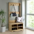 thumbnail image 2 of Bridge Brazil Wood Hall Tree Corona Gray | Furniture Dash Antique brown color stain., 2 of 5