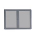 thumbnail image 1 of 36"x60" 2-Door Ovation Bulletin Board, Gray Fabric, Gray Frame, 1 of 1