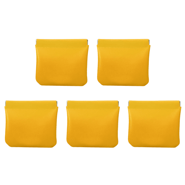 Mini Cosméticos PU Artículos Tocador Maquillaje para Almacenamiento Diario () Amarillo