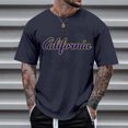 thumbnail image 2 of LUOGENLI T-shirts pour Homme pour Hommes T-Shirt à Imprimé Floral à Manches Courtes à Col Rond pour Tenue Décontractée T-shirts pour Hommes T-shirts Graphiques T-shirts Vintage de Pâques 4xlt T-shirts pour Hommes T-shirts Graphiques Saint-Valentin Bleu Foncé m, 2 of 4
