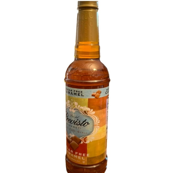 This is a 750 mL (25.4 fl. oz.) bottle of Pai del Previsto Gourmet Sugar Free Caramel Syrups
