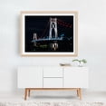 thumbnail image 5 of Mid-Hudson Bridge - Poughkeepsie New York Photography Bridge Nightlife Architecture City Travel Poster Skyline Oak Framed Wall Art Print 9 x 12 inches, 5 of 6