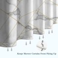 thumbnail image 6 of White Marble Gold Line Pattern Shower Curtain 36"x72" ,Bathroom Decorative Shower Curtains Set with 12 Hooks,Modern Waterproof Washable Shower Curtain, 6 of 6
