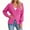 Rose red, variant on Deep V-neck Women Solid Button Down Slim Knit Cardigan Coat Sweater