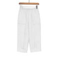 thumbnail image 3 of Yievot Plus Size Capris for Women Summer Elastic Waist Cropped Trousers Casual Beach Tapered Pant with Pockets, 3 of 8