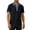 Black, variant on Shirts for Women 3 Button Denim Collar Short Sleeve T Shirts Casual Summer Funky Hippie Streetwear Tee Tops White XL