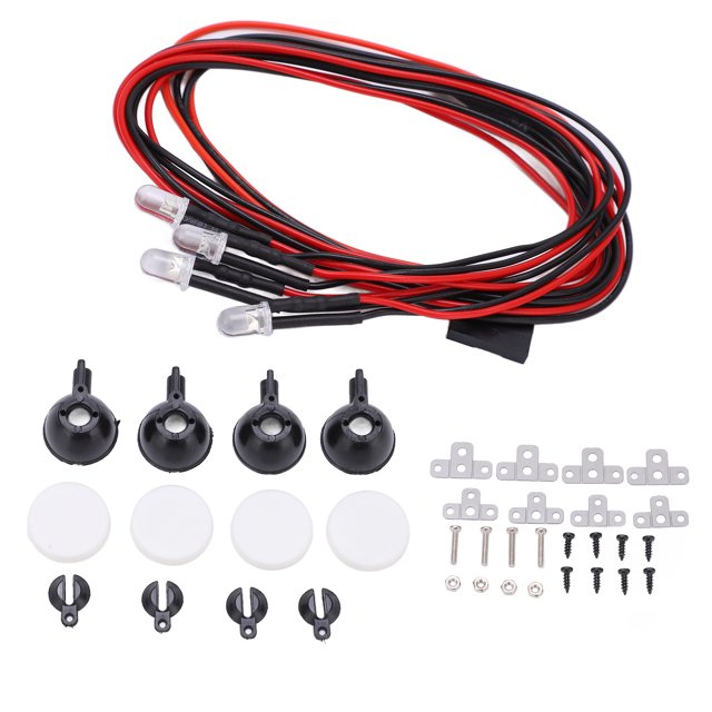 Luces RC, faros de plástico duraderos, accesorios de coche simples, prácticos y vívidos para SCX10Round