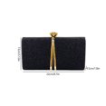 thumbnail image 3 of Bolso de embrague de PU Bolso cruzado duradero con lentejuelas para asistir a banquetes (negro), 3 of 5