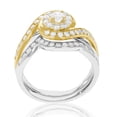 thumbnail image 3 of Vir Jewels 1 CTTW Diamond Wedding Ring Bridal Set for Women 14K White and Yellow Gold Round, 3 of 9
