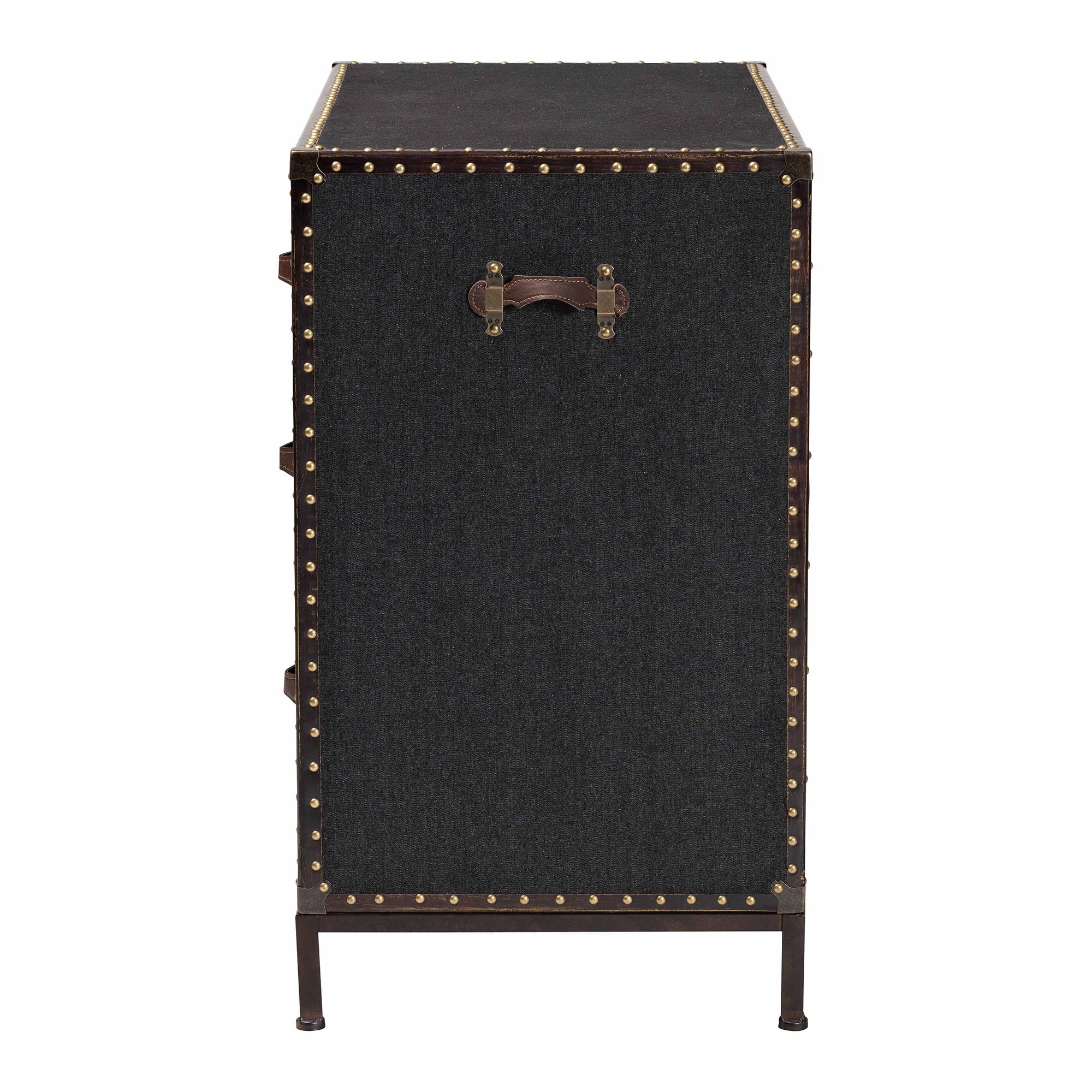 Baxton Studio Benton Vintage Storage Cabinet, 4-Drawer, Dark Brown