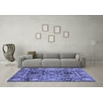 thumbnail image 3 of Ahgly Company Machine Washable Indoor Rectangle Abstract Blue Modern Area Rugs, 5' x 8', 3 of 4