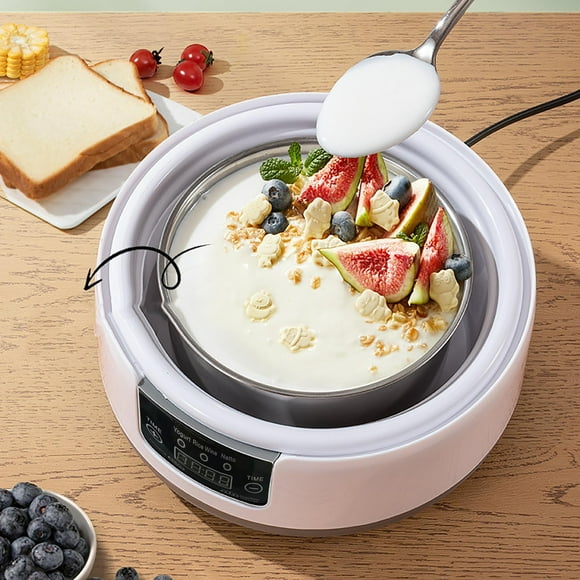 Fiudx Yogurtera Automática de Acero Inoxidable con Sistema de Calefacción de Bajo Consumo, Máquina Multifuncional para Preparar Vino de Arroz y Natto, Ideal para Cocinar En Casa y Un Estilo de Vida S