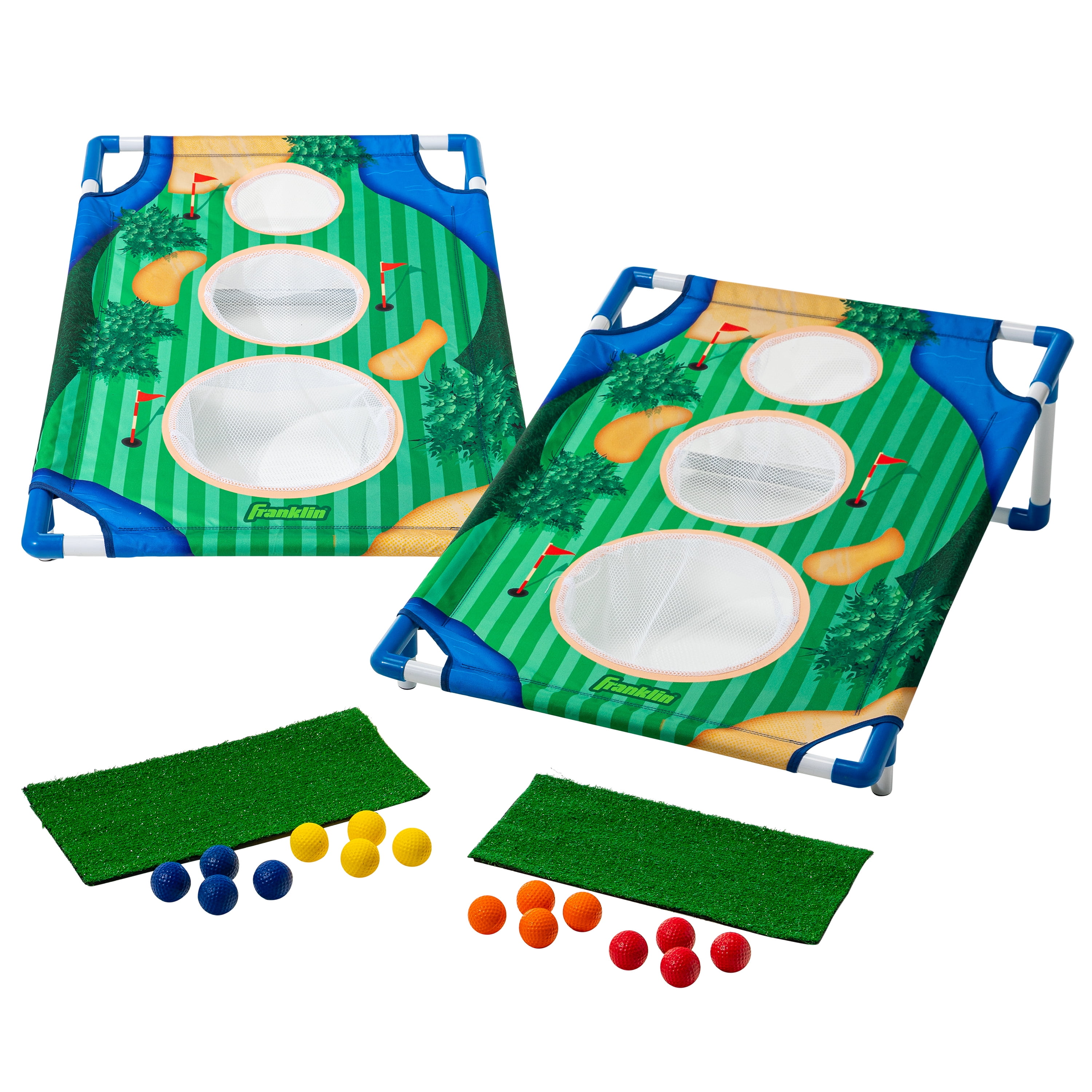 Franklin Sports Chip Golf Large 36 In. x 24 In. Targets, 16 Foam Golf Balls, 2 Chipping Hitting