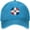 Blue, variant on Flag of Dominican Gerbera Daisy Flower Hat Cotton Washed Denim Baseball Caps for Men Women