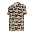 thumbnail image 3 of Daiia Dachshund Dog Woof Pattern Men’s Polo Shirts,Solid Deck Shirt,Classic Fit, Breathable Cotton Polo for Casual and Sport Wear-Large, 3 of 9