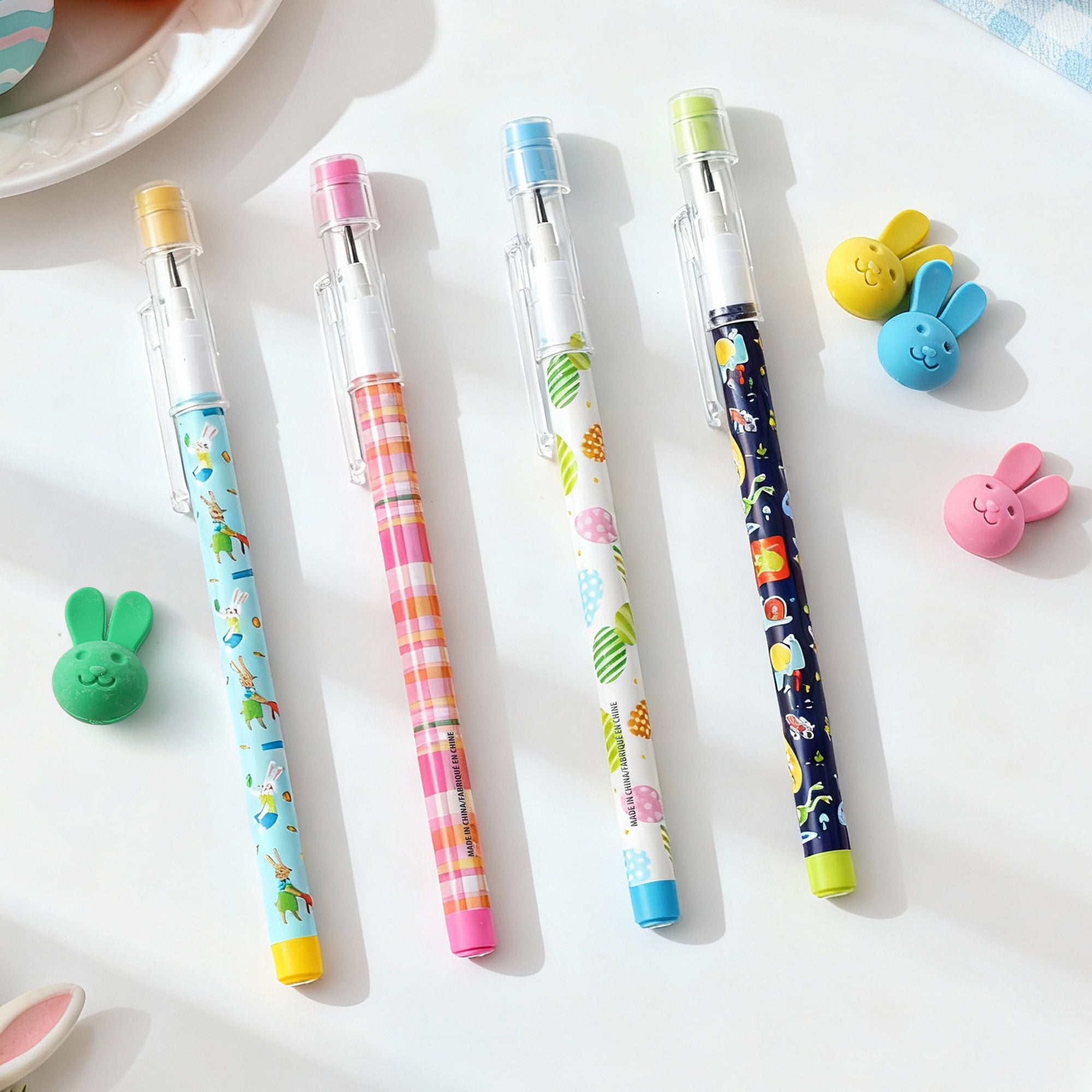 Tout pour célébrer! 8 crayons Pap et 8 gommes, nouveauté