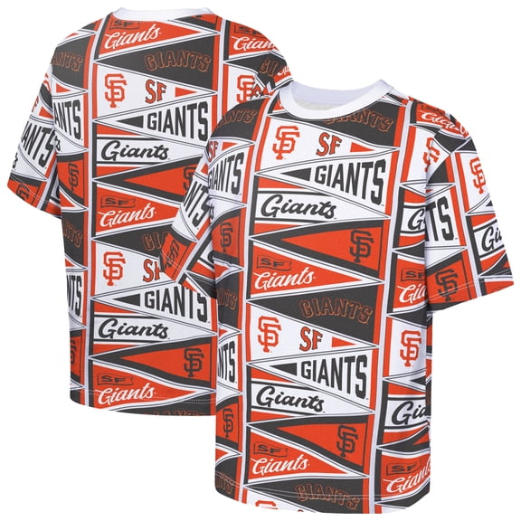Youth Outerstuff  Orange San Francisco Giants All-Over Pennant T-Shirt