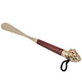 thumbnail image 3 of Calzador de metal con forma de cabeza de león y mango largo de madera, herramienta para levantar zapatos, cuchara pequeña con forma de cabeza de león marrón de 58 cm, 3 of 12