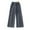 Grey, variant on Girls Jeans Elastic Band Wide Leg Jean Denim Pants Fashion Cute Embroidered Pants for Big Girl 8-9 Years