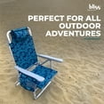 thumbnail image 3 of Open Box Bliss Hammocks Folding Beach Chair, Backpack Recliner with Towel Rack, 3 of 13