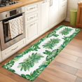 thumbnail image 3 of Summer Leaf Washable Runner Rugs 2'x6', Watercolor Monstera Ferns Palm Leaf Green Tropical Plant Low Pile Throw Entryway Rug Non-Slip Sturdy Edge Binding Carpet for Indoor Bedside Entrance Bedside, 3 of 9