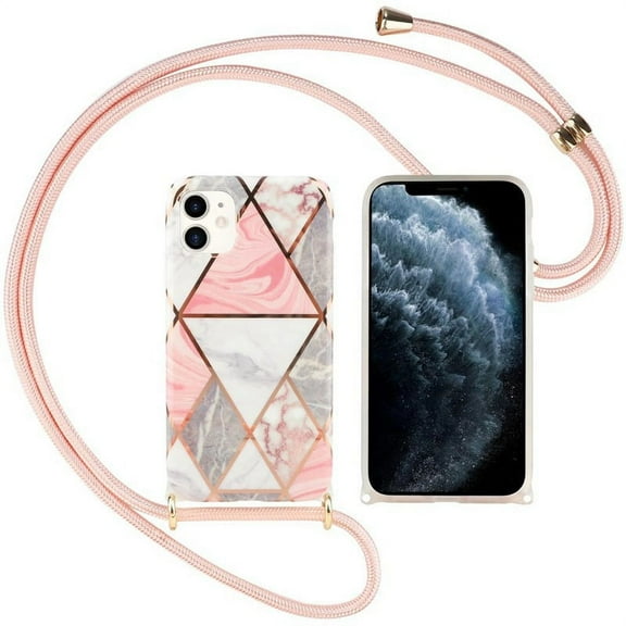 Cosmo Designed Series for iPhone 12 Case, iPhone 12 Pro Case 6.1 inch (2020 Release), Slim Full-Body Stylish Protective Case with Adjustable Lanyard Crossbody Strap