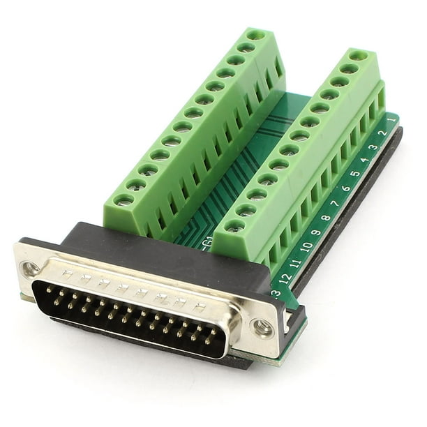 DB25 25Pin D-SUB Adaptador Macho Placa Módulo de Señal RS232 Serial a Terminal