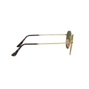 Ray-Ban Hexagonal Flat Lenses Sunglasses, Classic Geometric glasses, Arista Gold/G-15 Green, Size 51