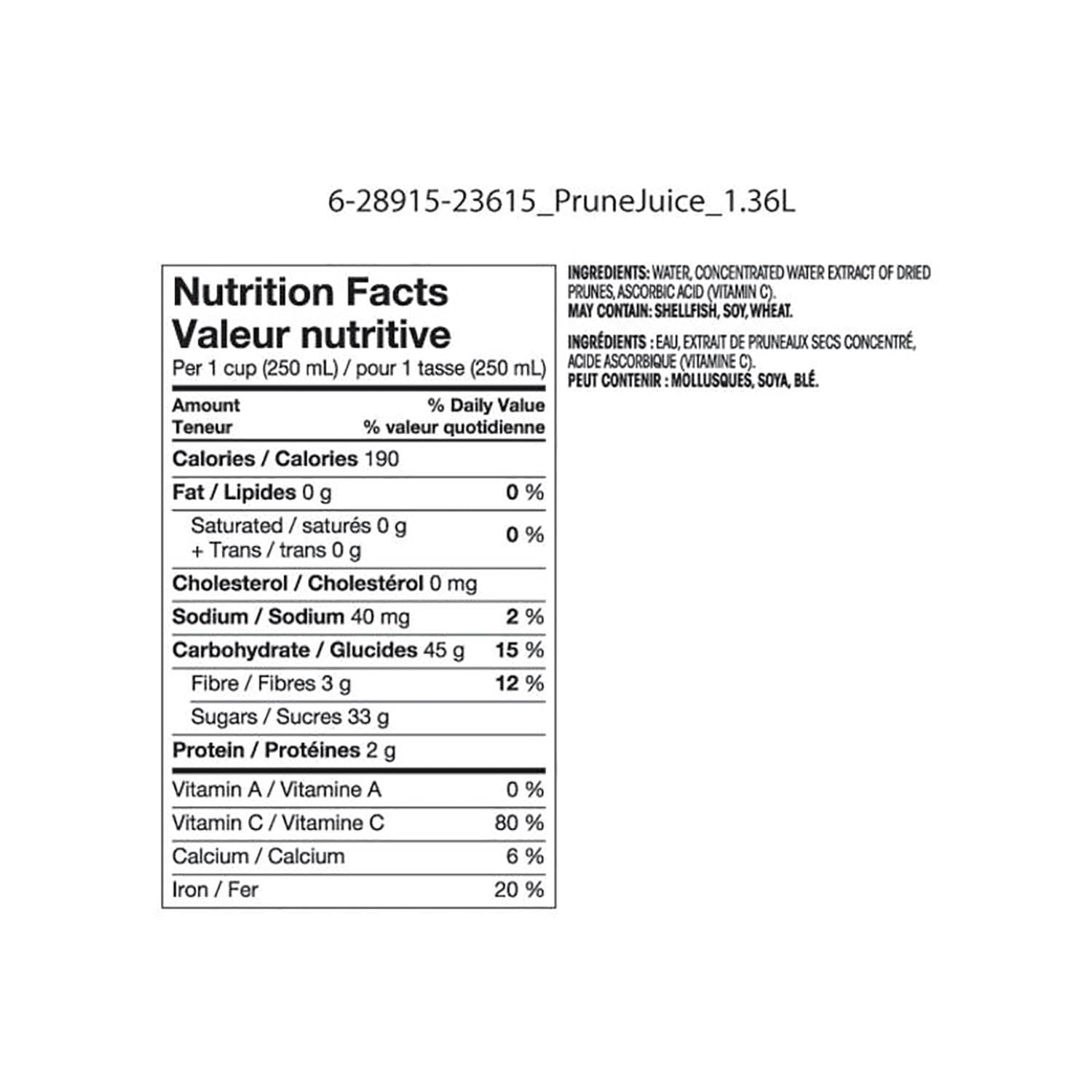 Great Value Prune Nectar 1.36L