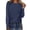 Z02 Navy, variant on Oversized Long Sleeve Shirts For Women Comfortable Loose Crew Neck Solid Color Tunic Tops Lightweight Fall Winter Work Tee Pullover Outfits Blue L