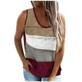 thumbnail image 2 of tarylea Tops for Women Trendy Scoop Neck Sleeveless Tank Tops Color Blocked Loose Tops Casual Summer Dressy Tops, 2 of 3