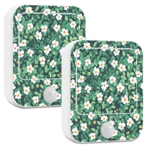 Yayeee 2-Pack Plug in LED Night Lights with Light Sensors Motion Detectors, Small White Flowers