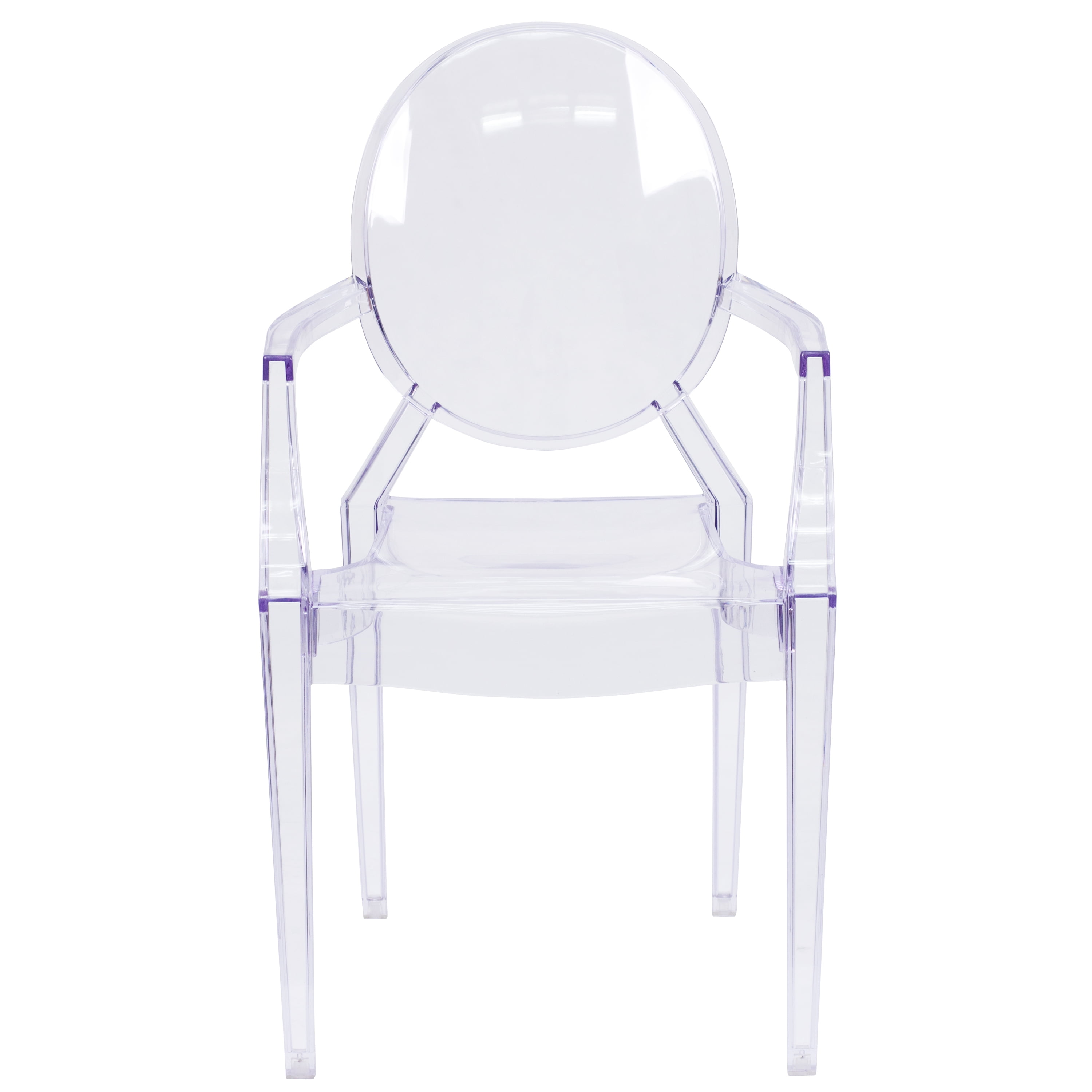 Ghost chair store with arms