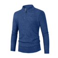 thumbnail image 3 of Vedolay Mens Pullover Sweaters Oversized Knitted Pullover Loose Sweater Blue,M, 3 of 3