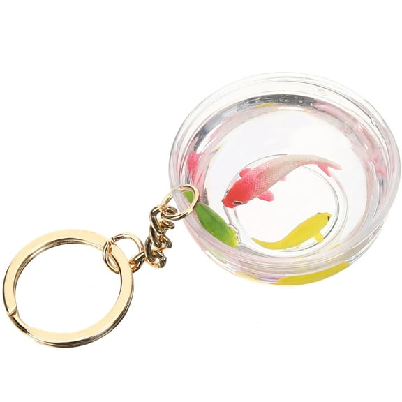 Goldfish Keychain with Cool Fish Pendant for Bag Decor and Key Ring Multi Color Plastic