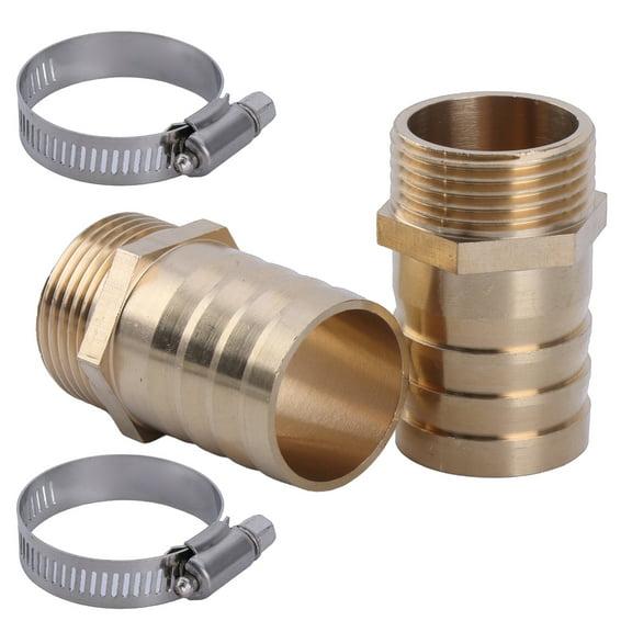 Professional 1" Hose Joint with Clamps 1" Male Threadx25mm Nozzles Hose Coupling set Perfect for Outdoor Applications