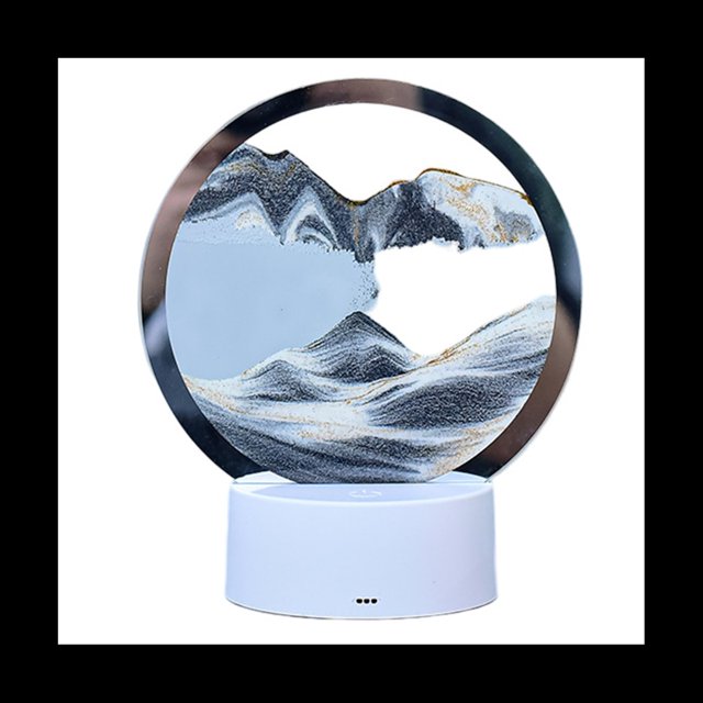 LáMpara de Mesa LáMpara LED Colorida 3 Luces RGB Hogar Oficina Escritorio LáMpara DecoracióN Negro